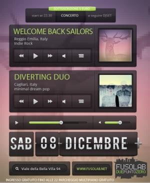 WELCOME BACK SAILORS + DIVERTING DUO in concerto - Sabato 8 Dicembre