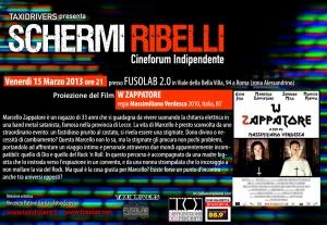 Schermi Ribelli - Proiezione "W ZAPPATORE" - Venerdì 15 Marzo