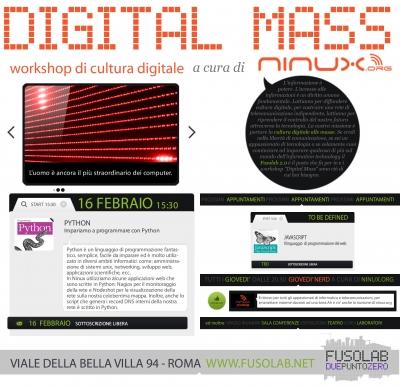 Digital Mass #4: Impariamo a programmare con Python - Sabato 16 Febbraio